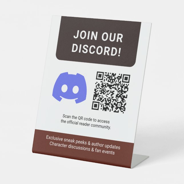 Custom Author Promotional Fan Reader Community Pedestal Sign (Front)