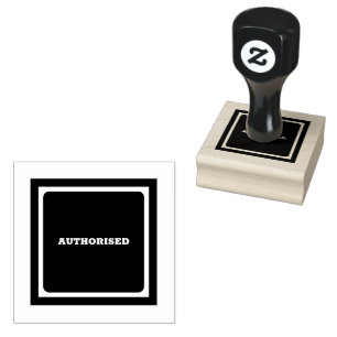 Custom AUTHORISED Text Elegant Seal Crafted Office Rubber Stamp