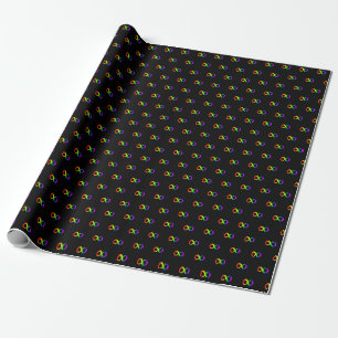 Custom Autism Infinity Rainbow Symbol ID ALERT Wrapping Paper