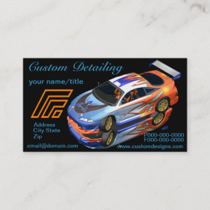 Custom Auto Detailing Business Cards