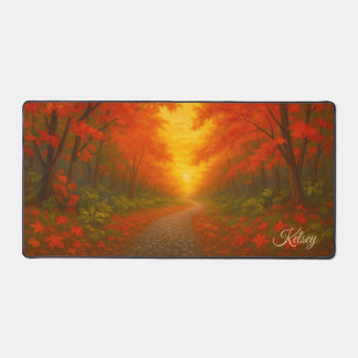 Custom Autumn Desk Mat | Back-to-School Dorm Decor