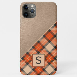 Custom Autumn Pumpkin Orange Brown Tartan Pattern iPhone 11 Pro Max Case