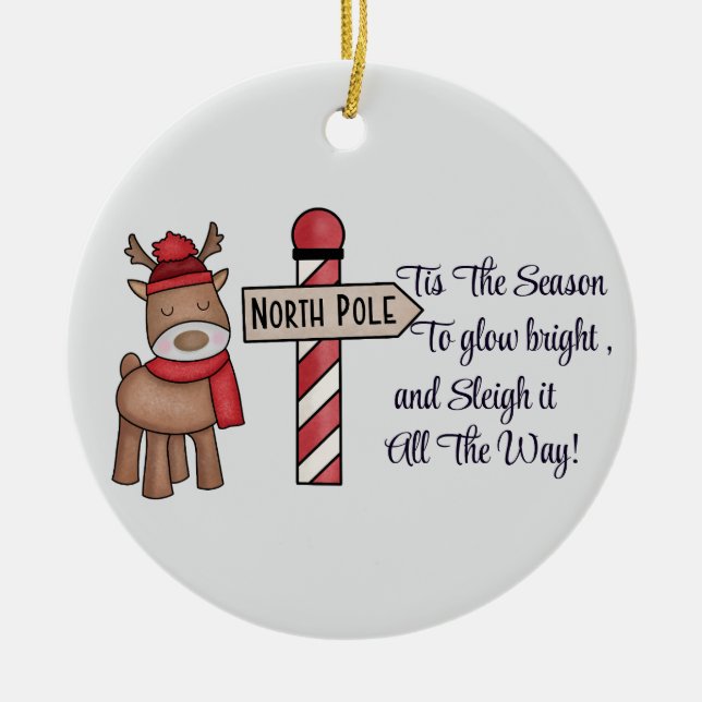 Custom Avocado Couple Ornament, Personalize Design Ceramic Ornament (Front)