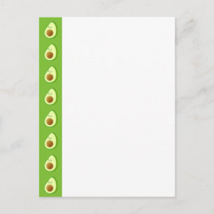 Custom Avocado Pattern Postcard