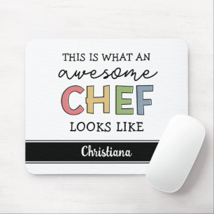 Custom Awesome Chef Gifts Best Chef Ever Funny Mouse Pad