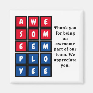 Custom AWESOME EMPLOYEE Appreciation Magnet