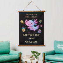 Custom Axolotl Cute Glowing Party Wall Tapestry