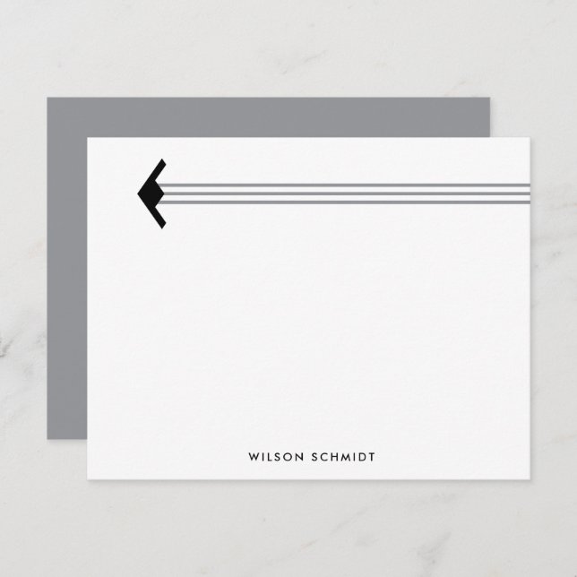 Custom B-21 Bomber and Stripe Contrail Stationery  Card (Front/Back)
