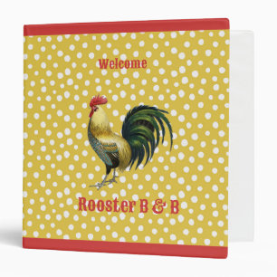 Custom B & B Country Rooster Farmhouse Binder