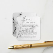 Custom B&W Blossoms Branch Details
