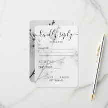 Custom B&W Blossoms Branch Wedding