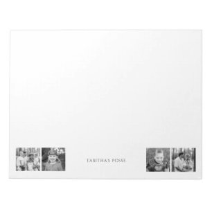 Custom B/W Photo Collage "Name's Posse" Cute Notepad