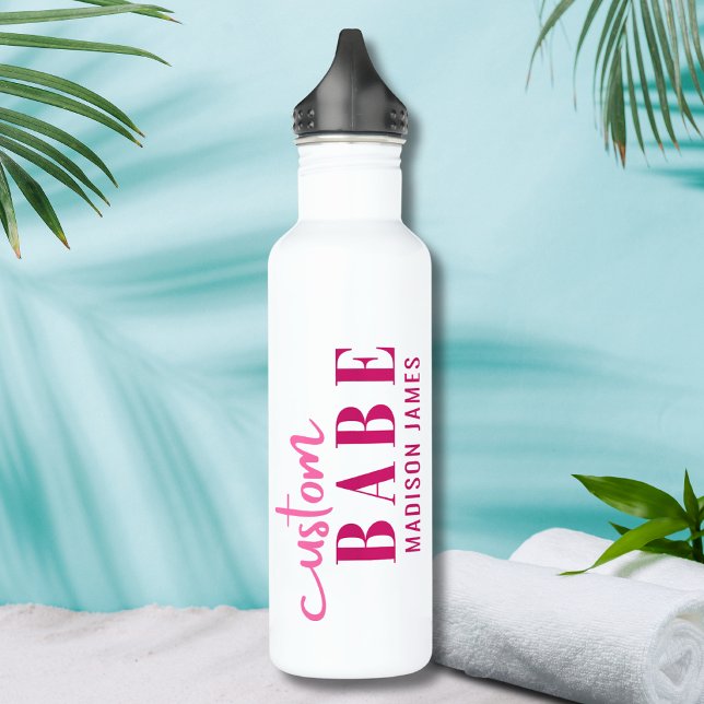 Custom Babe Funny Saying Personalized Name 710 Ml Water Bottle (Creator Uploaded)