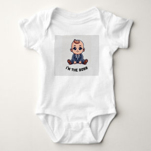Custom Baby Bodysuit–"I'm the Boss"  Photo & Text Bodysuit