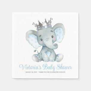 Custom Baby Boy Elephant Baby Shower Napkin