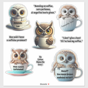 Custom Baby Chibi Owl Coffee Lovers Personalize