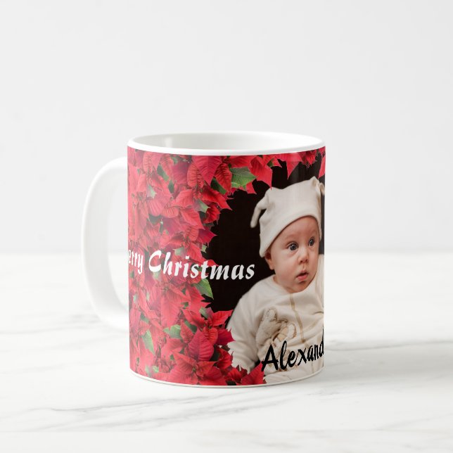Custom Baby/ Child Photo Christmas Coffee Mug (Front Left)