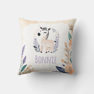 Custom Baby Donkey Pillow Boho Floral Design -