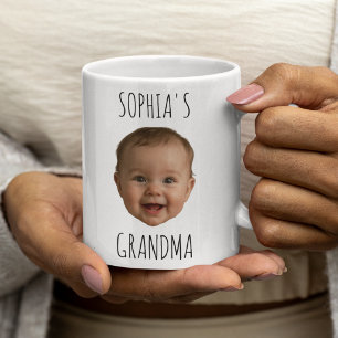 Custom Baby Face Baby Photo Grandma Birthday Gift  Coffee Mug