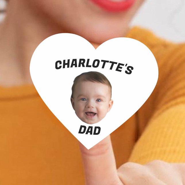 Custom Baby Face, Custom New Dad Heart Sticker (Creator Uploaded)