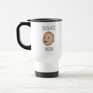 Custom Baby Face For New Mom Wife Dad Husband Travel Mug