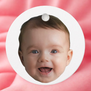Custom Baby Face, Funny custom photo Favour Tags