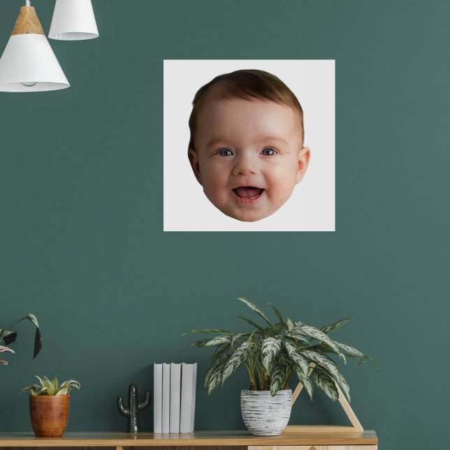 Custom Baby Face, Funny custom photo Poster (Living Room 1)