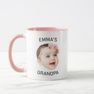 Custom Baby Face, Grandpa Gift Mug, Photo Gift Mug