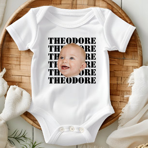 Custom Baby Face Kid Matching Birthday Party Group Bodysuit