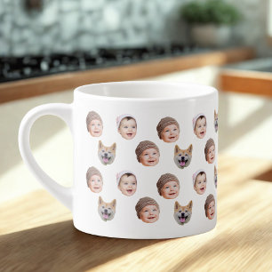 Custom Baby Face Mug, Custom Family 3 Photos mug