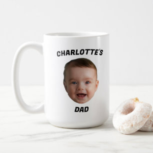 Custom Baby Face Mug, Custom New Dad Mug