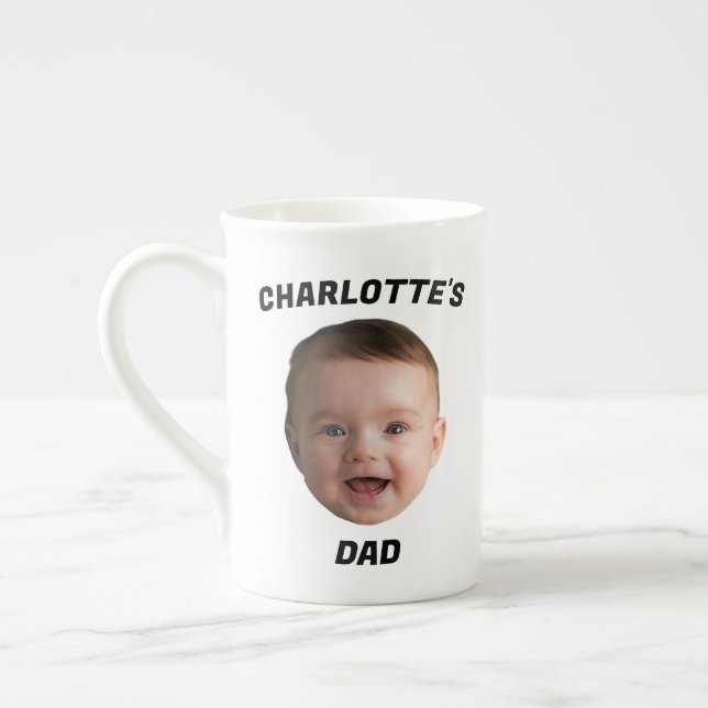 Custom Baby Face Mug, Custom New Dad Mug (Left)