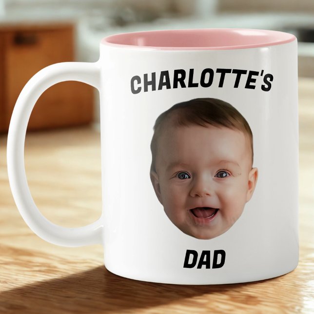 Custom Baby Face Mug, Custom New Dad Mug (Creator Uploaded)
