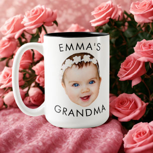 Custom Baby Face Mug Mom Grandma Grandpa Birthday
