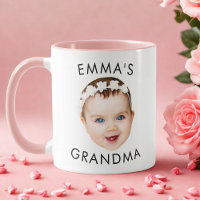 Custom Baby Face Mug Mom Grandma Grandpa Birthday