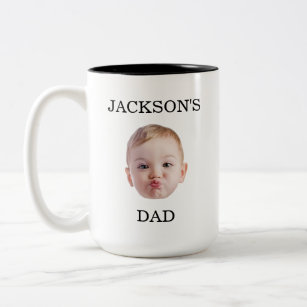 Custom Baby Face Mug, Personalize Child Photo Two-Tone Coffee Mug