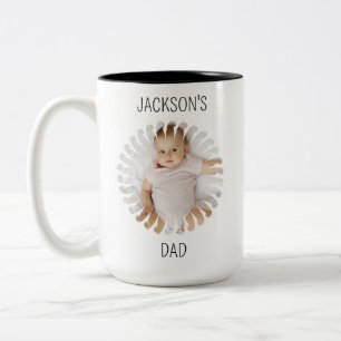 Custom Baby Face Mug, Personalize Child Photo  Two-Tone Coffee Mug