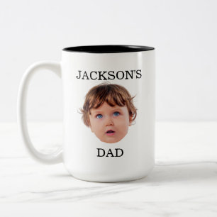Custom Baby Face Mug, Personalize Child Photo Two-Tone Coffee Mug