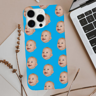 Custom Baby Face Pattern Personalized Baby Photo iPhone 16 Pro Max Case