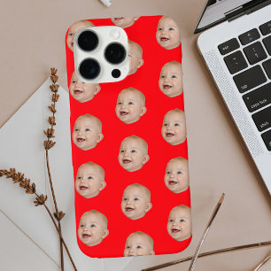 Custom Baby Face Pattern Personalized Baby Photo iPhone 16 Pro Max Case