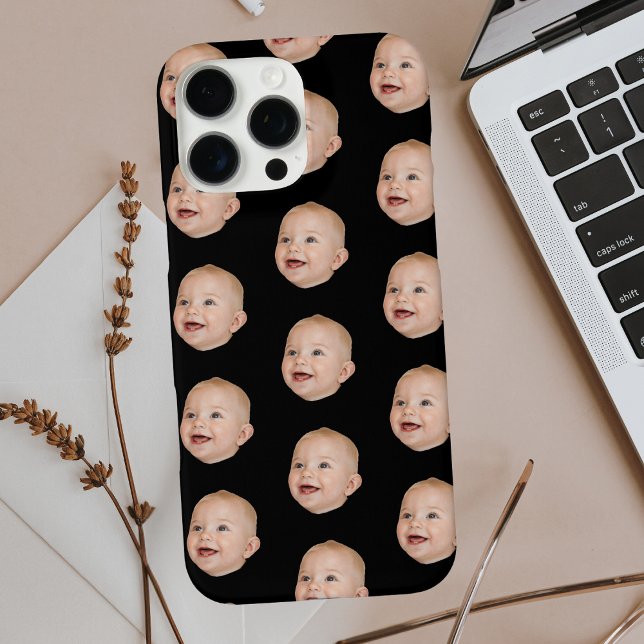 Custom Baby Face Pattern Personalized Baby Photo Case-Mate iPhone Case (Creator Uploaded)