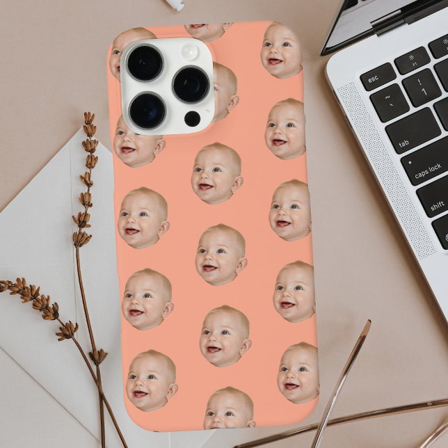 Custom Baby Face Pattern Personalized Baby Photo Case-Mate iPhone Case (Creator Uploaded)