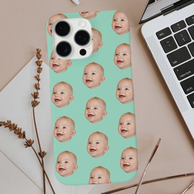 Custom Baby Face Pattern Personalized Baby Photo Case-Mate iPhone Case (Creator Uploaded)