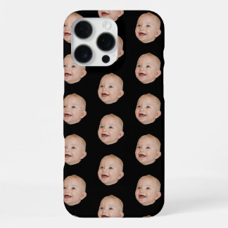 Custom Baby Face Pattern Personalized Baby Photo iPhone 16 Pro Max Case