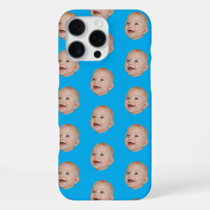 Custom Baby Face Pattern Personalized Baby Photo iPhone 16 Pro Max Case