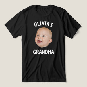 Custom Baby Face Personalized Child Photo Dad Mom Tri-Blend Shirt