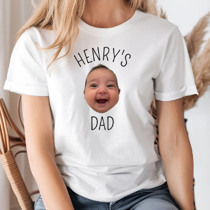 Custom Baby Face Personalized Child Photo New Dad T-Shirt