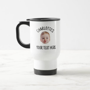 Custom Baby Face Photo For Dad Mom Grandpa Grandma Travel Mug