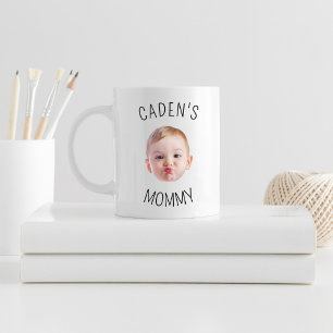 Custom Baby Face Photo Gift for Mom Mommy Mama Coffee Mug