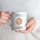 Custom Baby Face Photo Grandpa Mom Birthday Party Mug<br><div class="desc">Custom Baby Face Photo Grandpa Mom Birthday Party Mug</div>